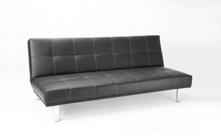 Sof&aacute; moderno PHOENIX 3 plazas negro de poliuretano