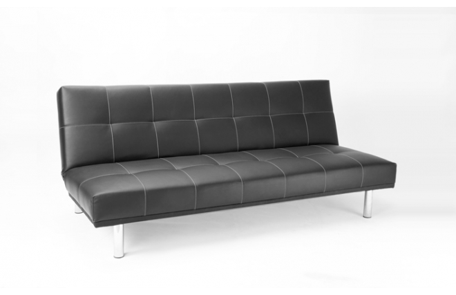 Sof&aacute; moderno PHOENIX 3 plazas negro de poliuretano