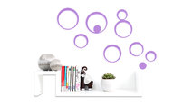Stickers murales 3D morados BUBBLES