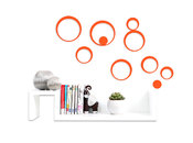 Stickers murales 3D naranja BUBBLES