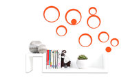 Stickers murales 3D naranja BUBBLES