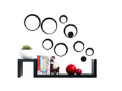 Stickers murales 3D negros BUBBLES