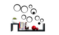 Stickers murales 3D negros BUBBLES