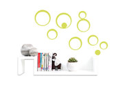 Stickers murales 3D verdes BUBBLES