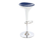 Taburete de bar de dise&ntilde;o azul y blanco JUPITER