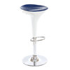 Taburete de bar de dise&ntilde;o azul y blanco JUPITER