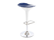 Taburete de bar de dise&ntilde;o azul y blanco VENUS