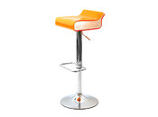 Taburete de bar de dise&ntilde;o bicolor naranja y blanco ICE POP