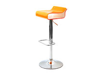Taburete de bar de dise&ntilde;o bicolor naranja y blanco ICE POP