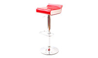 Taburete de bar de dise&ntilde;o bicolor rojo y blanco ICE POP