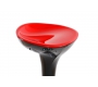  Taburete de bar de dise&ntilde;o negro y rojo JUPITER