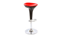  Taburete de bar de dise&ntilde;o negro y rojo JUPITER