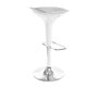 Taburete de bar de dise&ntilde;o plateado y blanco VENUS