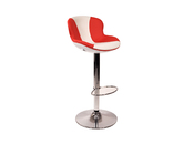 Taburete de bar de dise&ntilde;o ROCKY blanco y rojo 