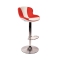 Taburete de bar de dise&ntilde;o ROCKY blanco y rojo 