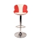 Taburete de bar de dise&ntilde;o ROCKY blanco y rojo 