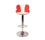 Taburete de bar de dise&ntilde;o ROCKY blanco y rojo 