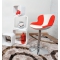 Taburete de bar de dise&ntilde;o ROCKY blanco y rojo 