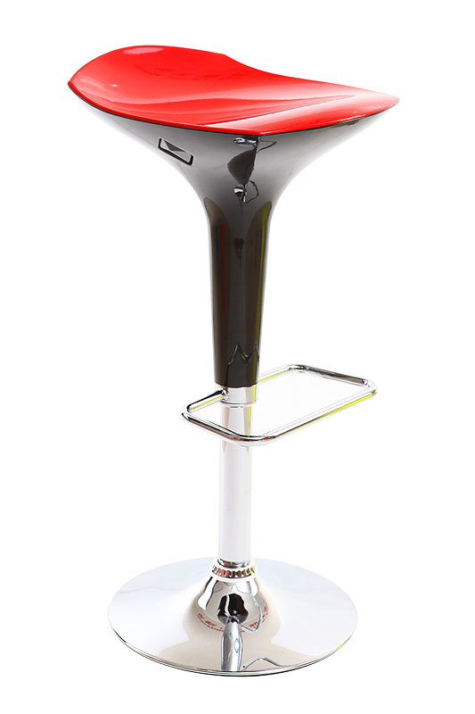 Taburete de bar de dise&ntilde;o rojo y negro VENUS