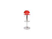 Taburete de bar ORION de metacrilato rojo transparente
