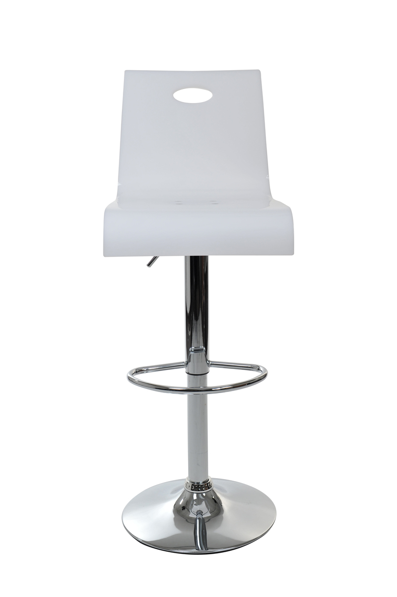 Taburete de bar SATURNO de metacrilato blanco