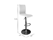 Taburete de bar surf alto color blanco (lote de 2)