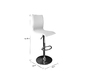 Taburete de bar surf alto color blanco (lote de 2)