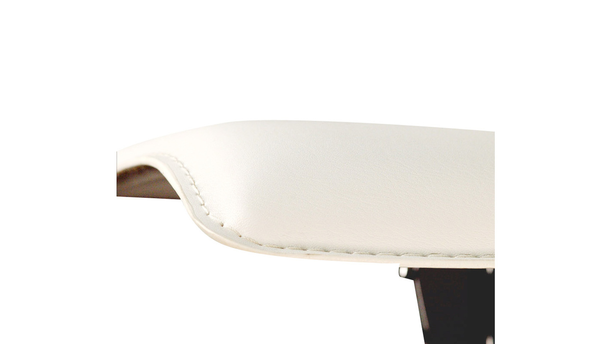 Taburete de bar surf alto color blanco (lote de 2)