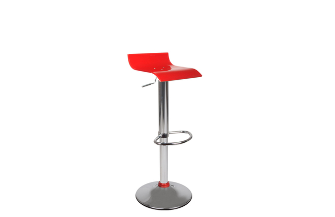 Taburete de bar VEGA bicolor rojo y blanco