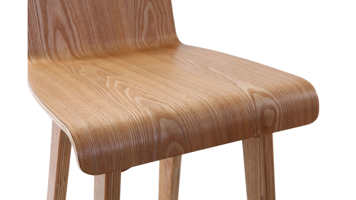 Taburete / silla de bar diseo madera natural escandinavo BALTIK