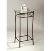 Velador / mesa de rinc&oacute;n FLORENCE de acero y cristal templado image pub1