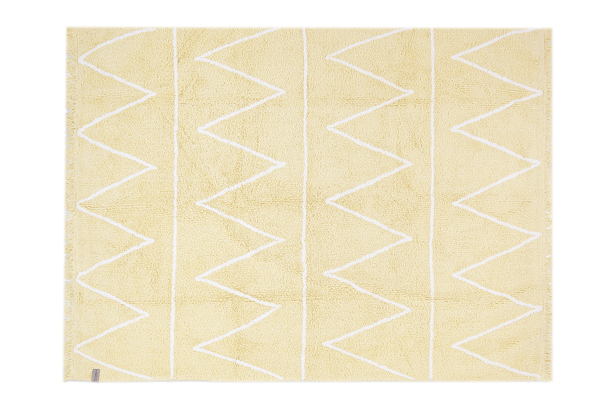 Alfombra algodn 120x160cm amarillo ALISHIA