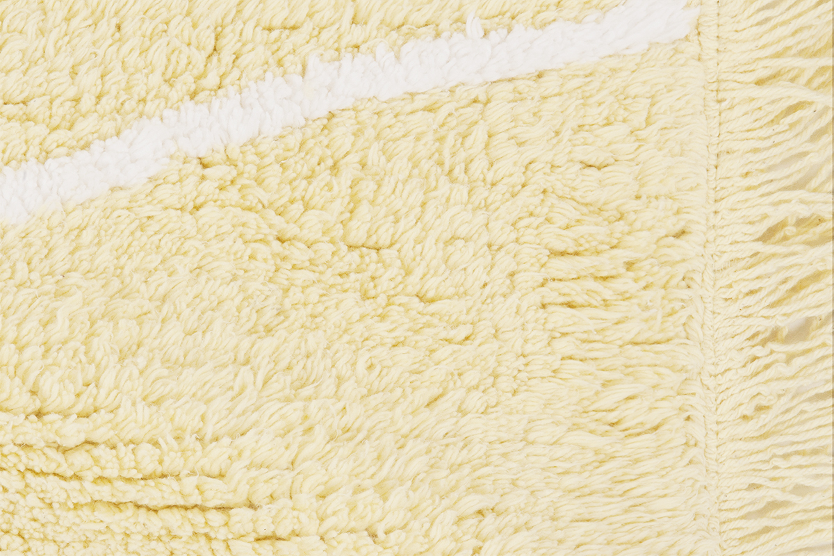 Alfombra algodn 120x160cm amarillo ALISHIA