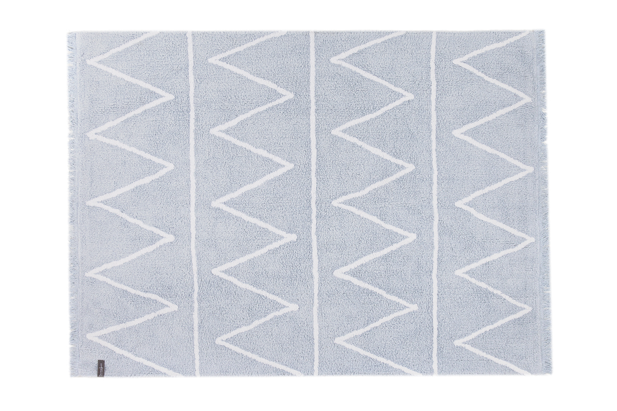 Alfombra algodn 120x160cm azul ALISHIA