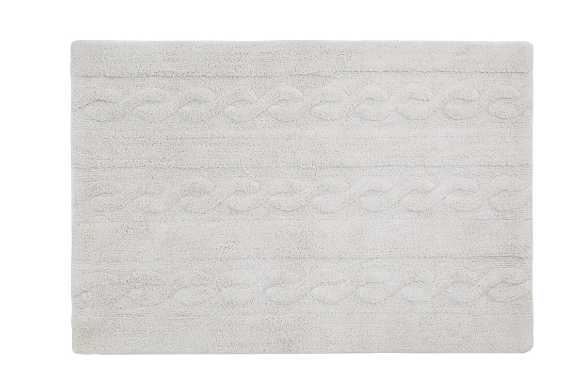 Alfombra algod�n 120x160cm gris perla INES