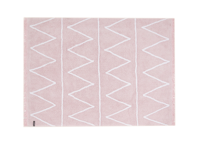 Alfombra algodón 120x160cm rosa ALISHIA - Alfombra algodón 120x160cm rosa ALISHIA