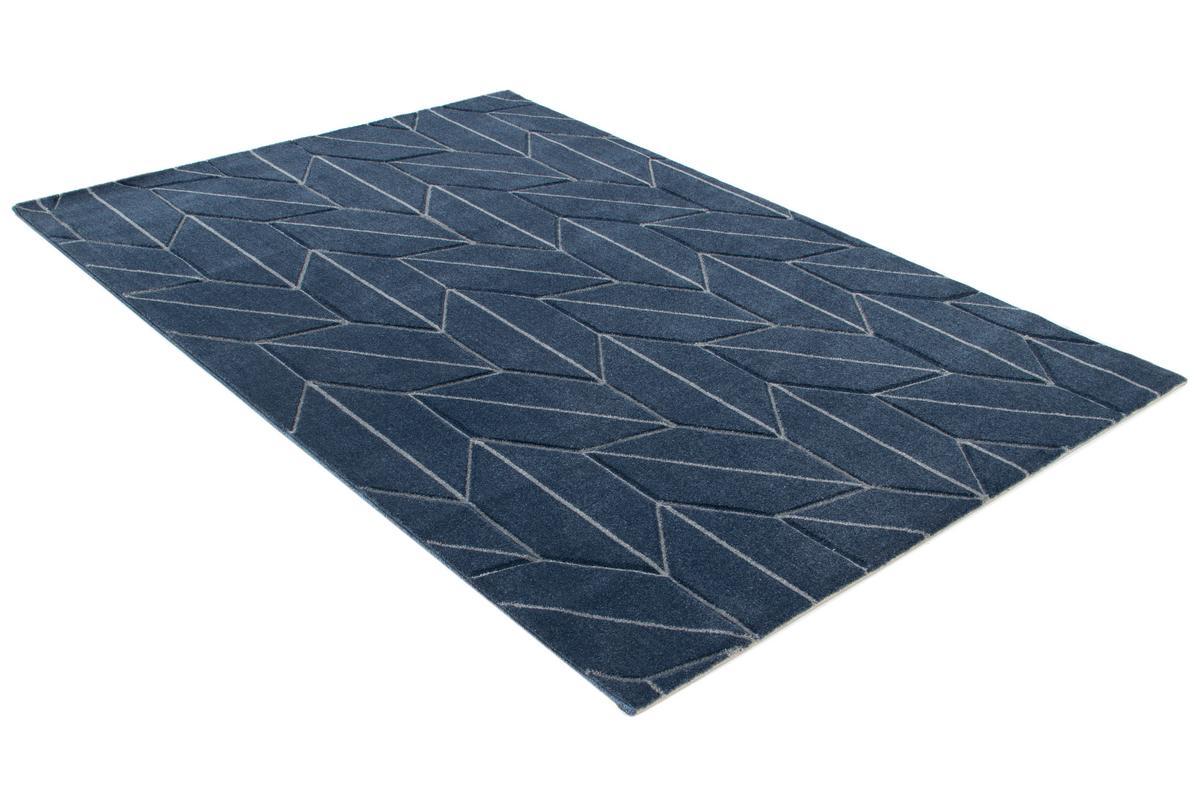 Alfombra azul 160 x 230 cm BRAQ