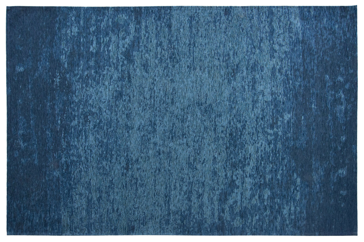 Alfombra azul acrlico-algodn 155x230 STONE