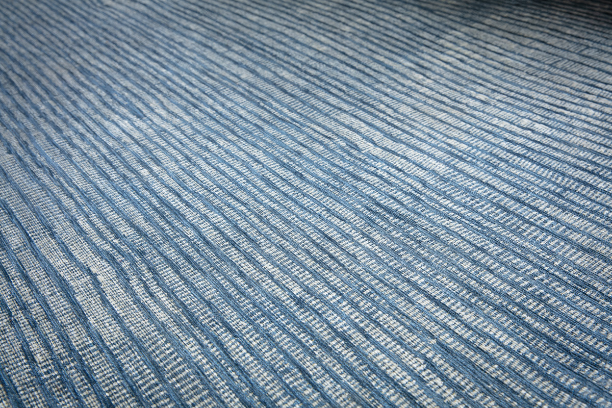Alfombra azul gris acrlico-algodn 155x230 SNAKE