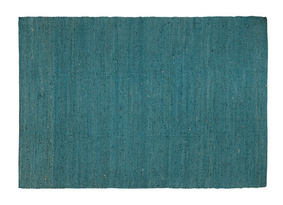 Alfombra azul petr&oacute;leo yute 170x240cm GUNNY