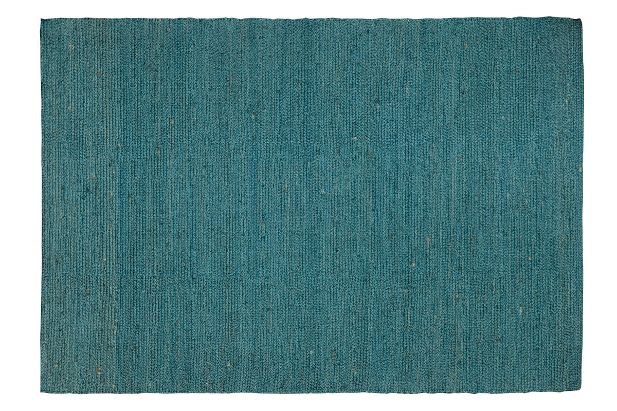 Alfombra azul petrleo yute 200x300cm GUNNY