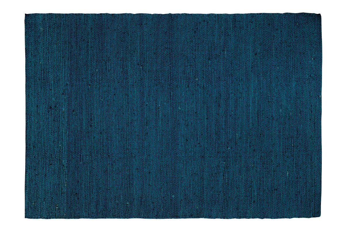 Alfombra azul yute 170x240cm GUNNY
