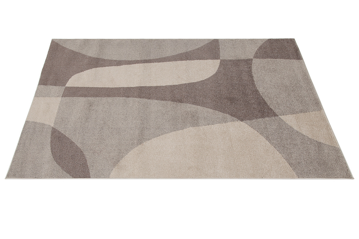 Alfombra beige y gris con motivo grfico 160נ230cm ARID