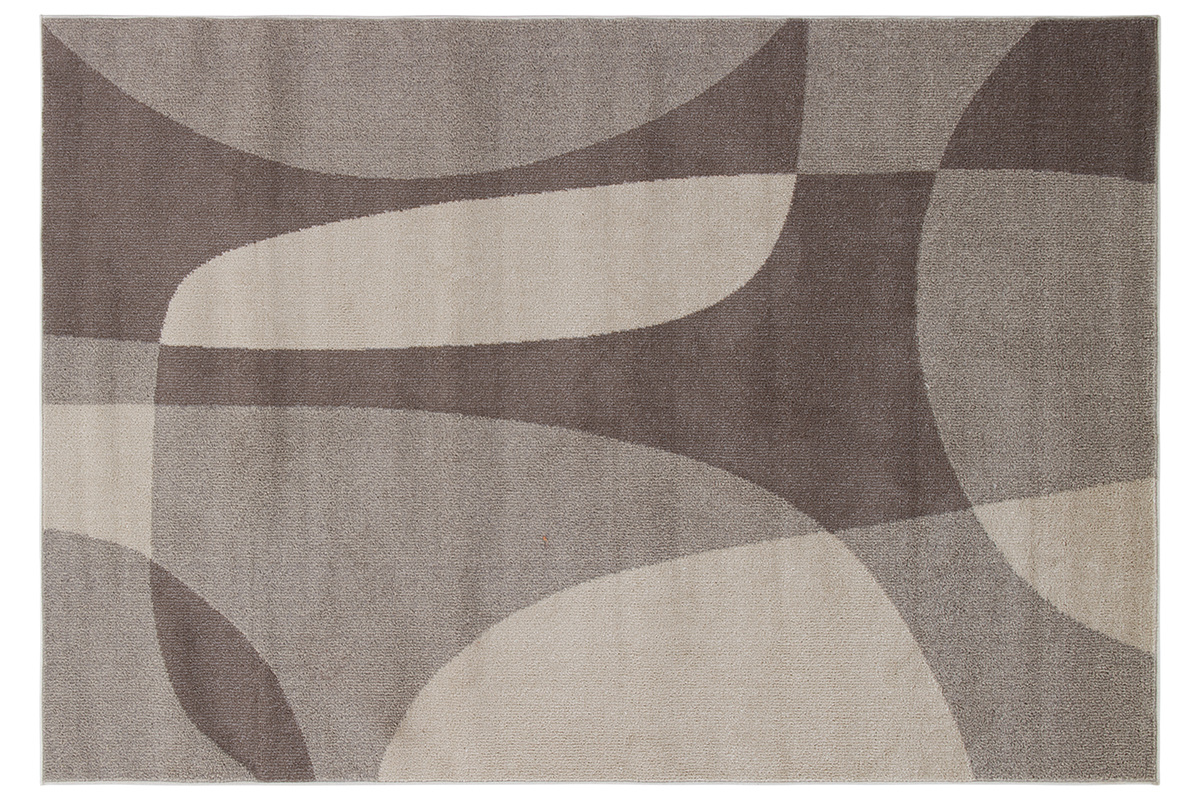 Alfombra beige y gris con motivo grfico 160נ230cm ARID