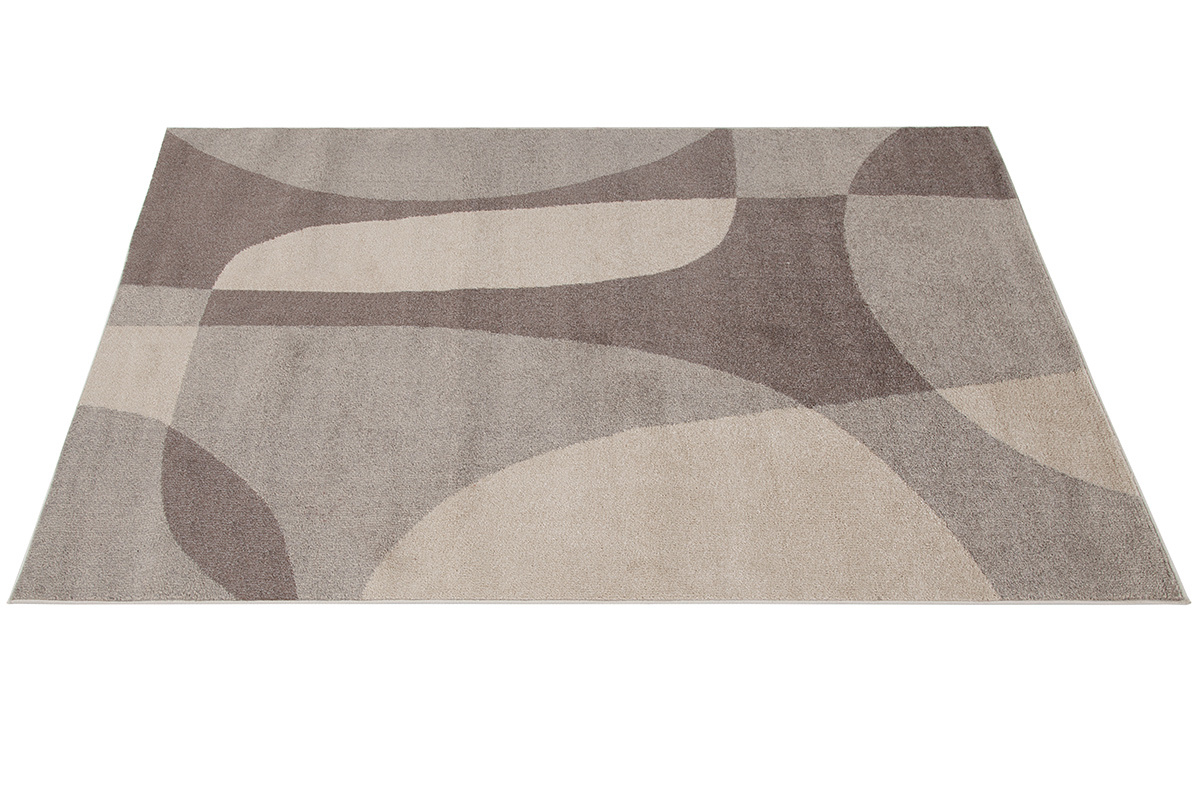 Alfombra beige y gris con motivo grfico 200נ290cm ARID