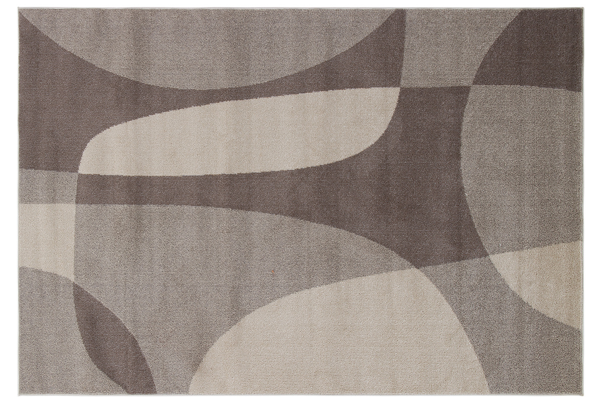 Alfombra beige y gris con motivo grfico 200נ290cm ARID