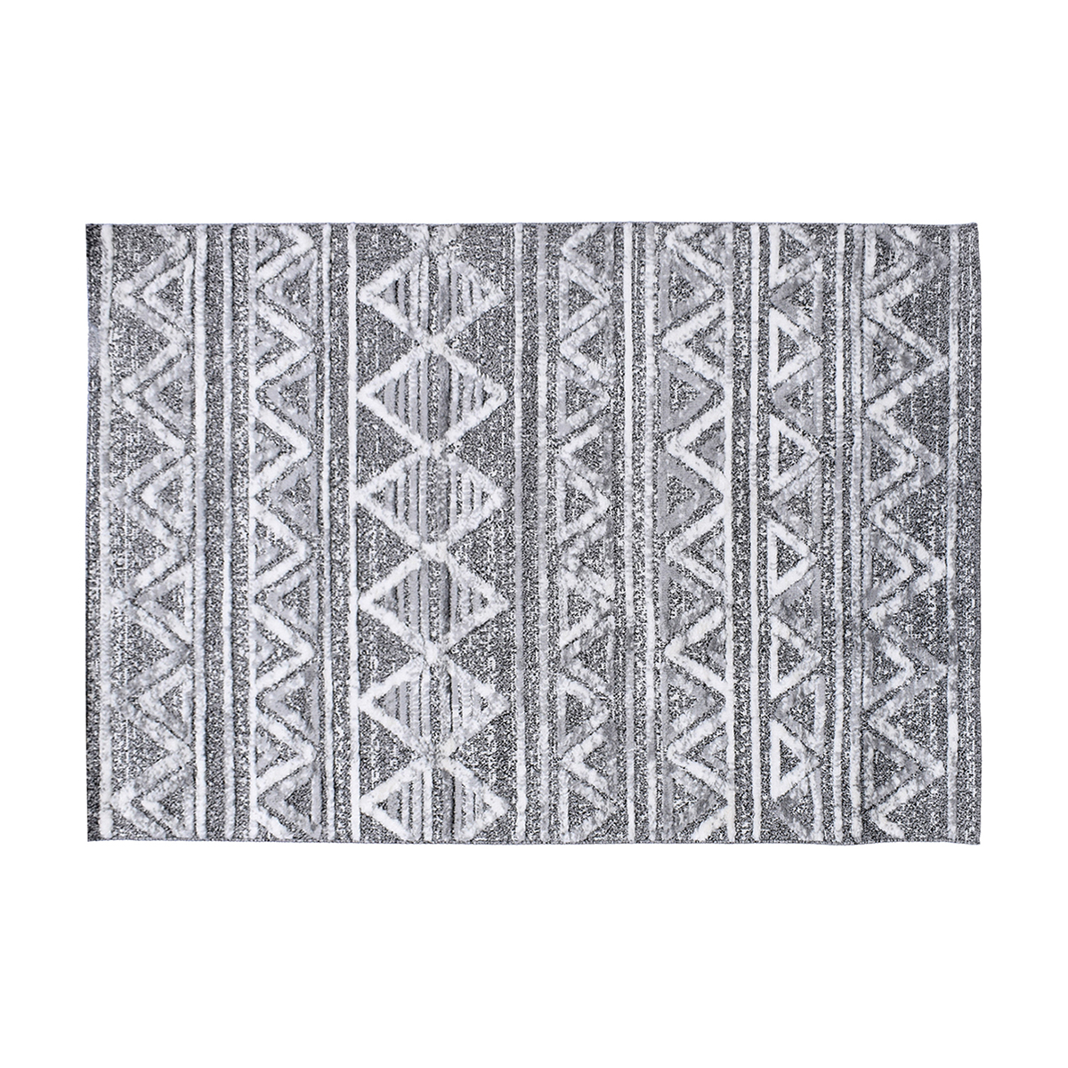 Alfombra bereber con relieve blanco y gris 160 × 230 cm ERGA