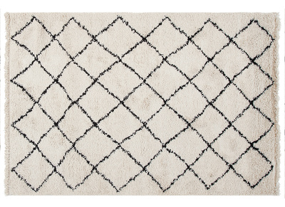 Alfombra bereber crudo 160 x 230 cm ZELIA