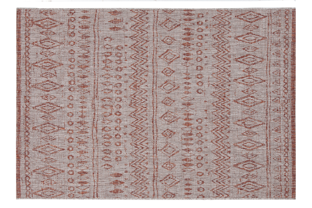 Alfombra bereber gris y roja 160נ230cm MEA
