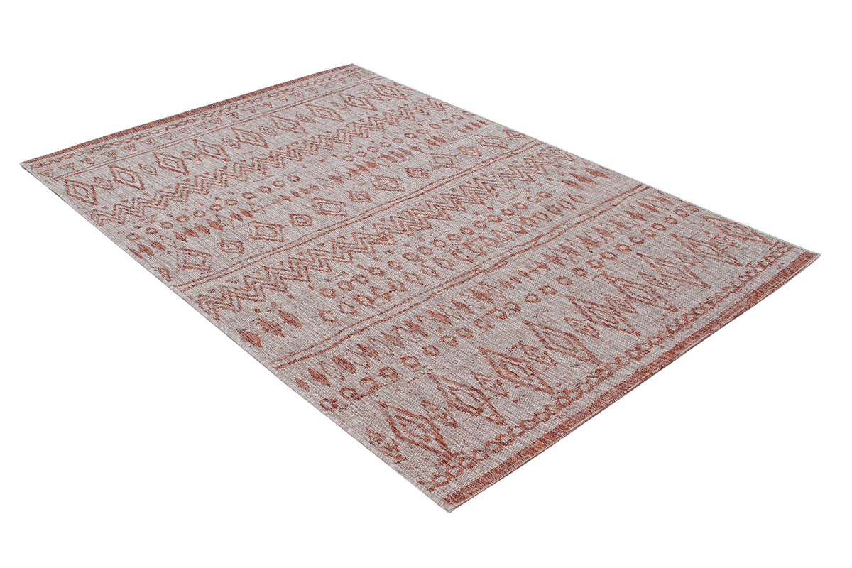 Alfombra bereber gris y roja 160נ230cm MEA